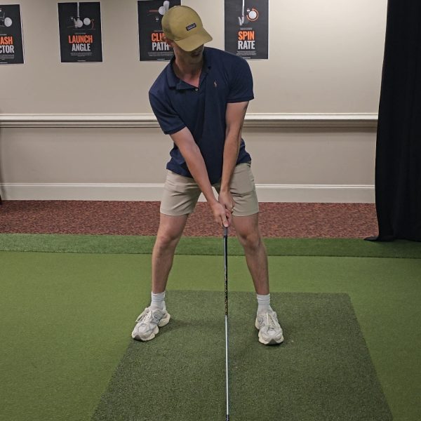 trackman straight on shot of man